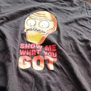 Rick And Morty Black Graphic T-Shirt with Bold Print